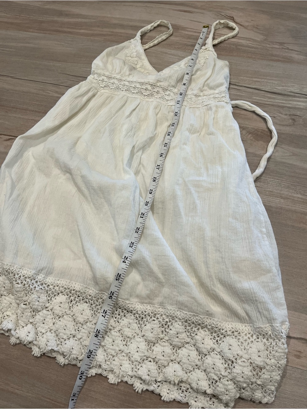 O'Neill Cream Lace-Trim Cotton Sundress - Picture 11 of 11